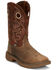Image #1 - Justin Men's Rush Western Work Boots - Composite Toe, Brown, hi-res