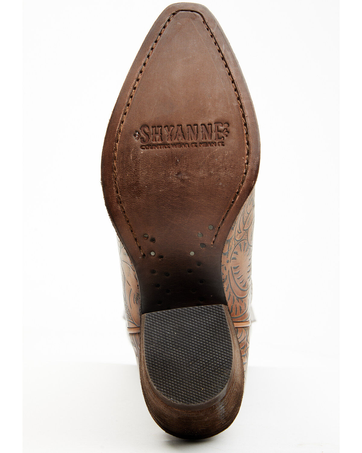 Image #7 - Shyanne Women's Eden Tooled Tall Western Boots - Snip Toe, Brown, hi-res