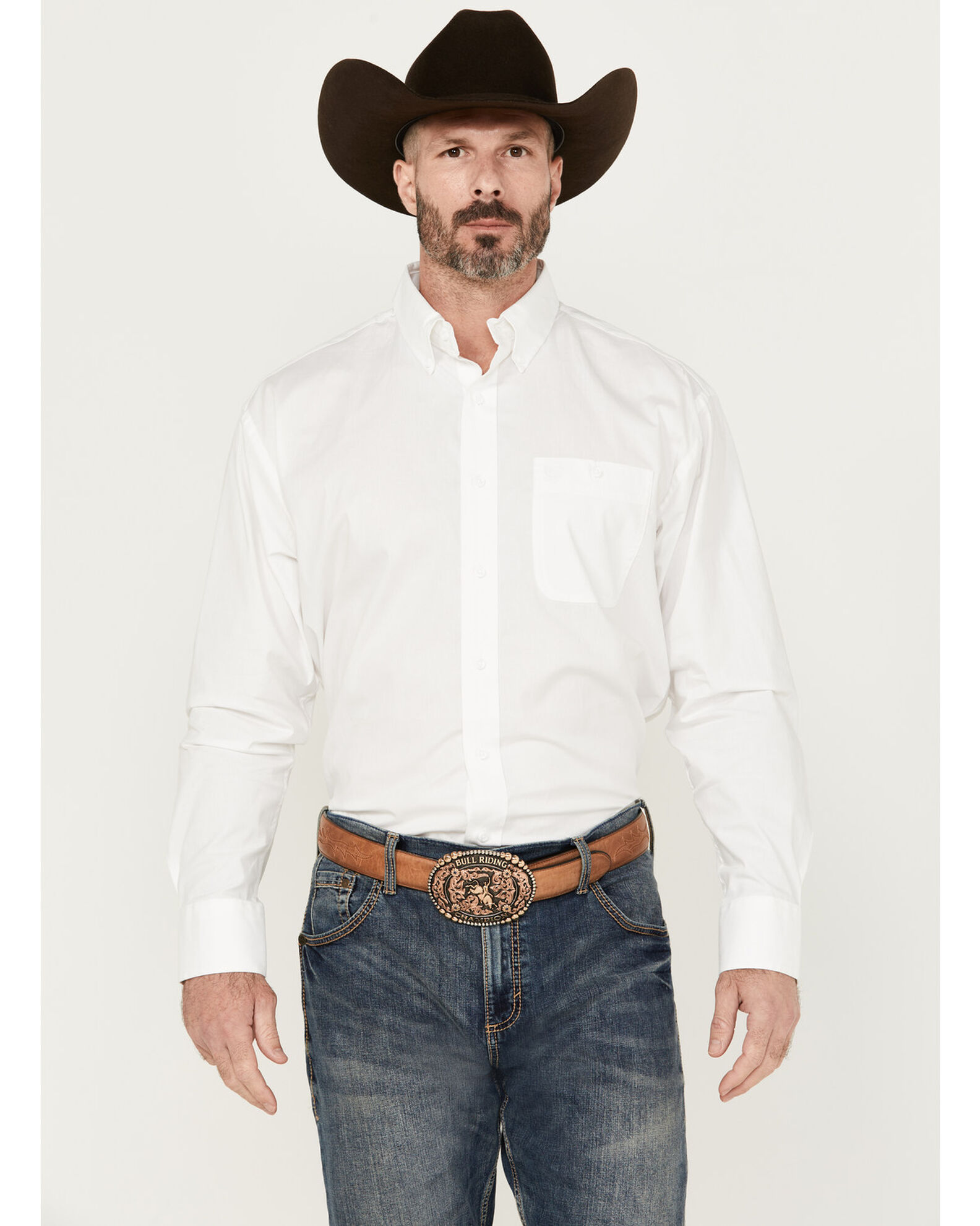 George Strait by Wrangler Men s Long Sleeve Button Down Stretch Western Shirt Tall