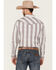 Image #4 - Moonshine Spirit Men's Stripe Plaid Long Sleeve Snap Western Shirt, White, hi-res