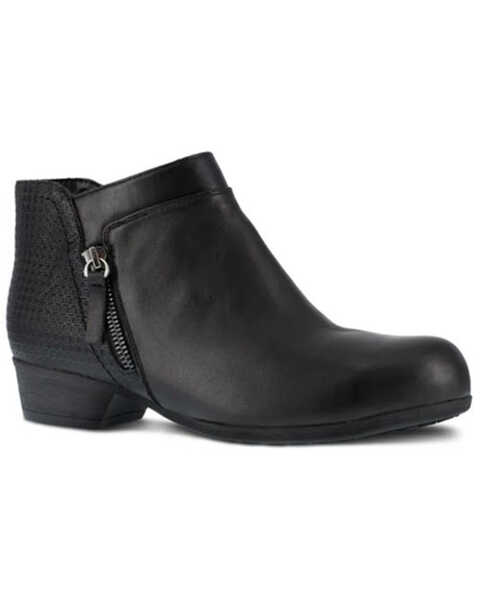 Image #1 - Rockport Women's Black Carly Work Booties - Alloy Toe, Black, hi-res