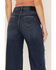Cleo + Wolf Women's Medium Wash High Rise Patchwork Distressed Straight Jeans, Dark Wash, hi-res