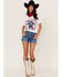 Image #2 - Hooey Women's Boot Barn Exclusive Pabst Logo Short Sleeve Graphic Tee, White, hi-res