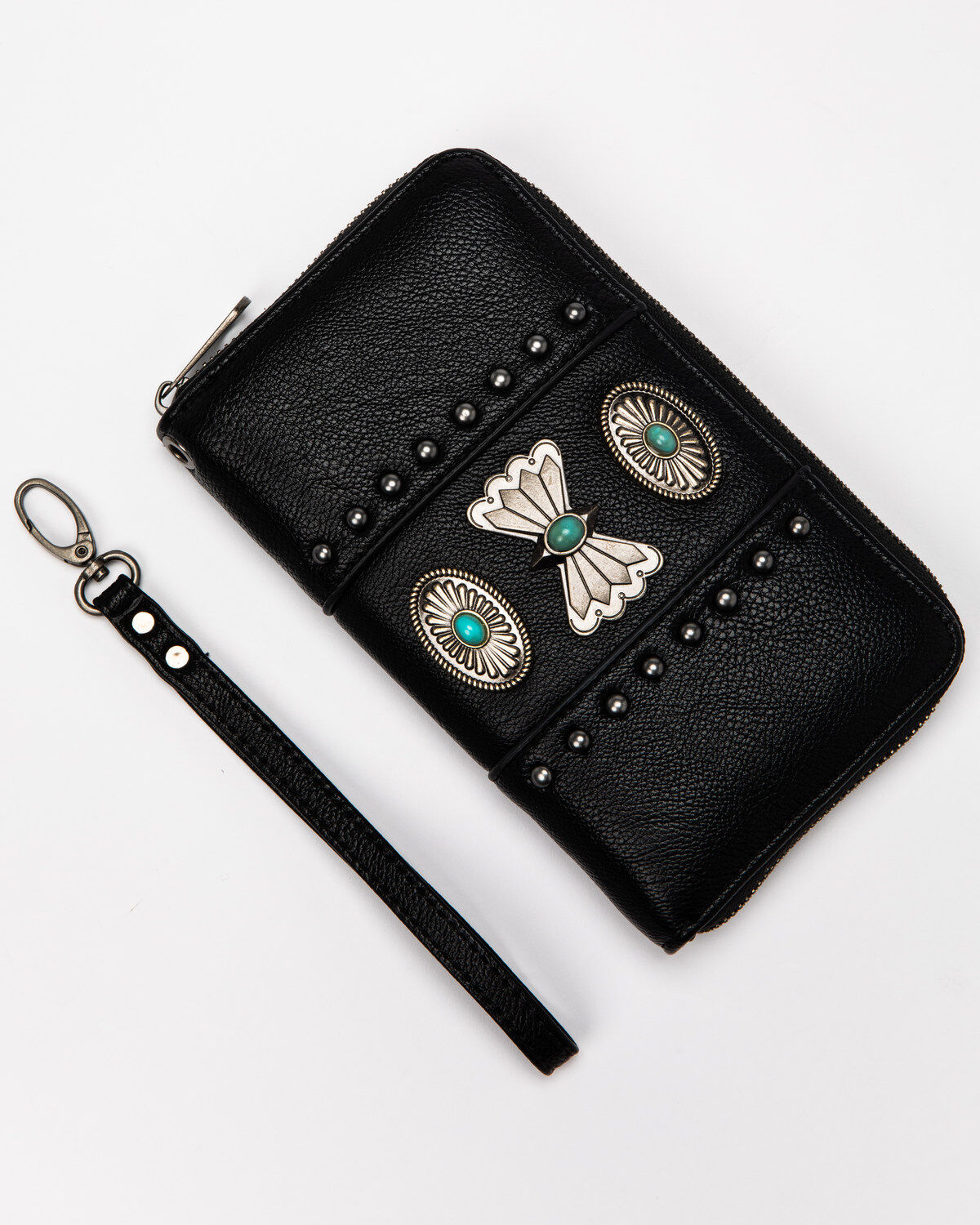 Image #2 - Shyanne Women's Black Concho Wallet, Black, hi-res