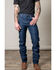 Image #1 - Zach Top X Kimes Ranch Men's Dark Wash Mid Rise Knife Pocket Bootcut Rigid Denim Jeans, Dark Medium Wash, hi-res