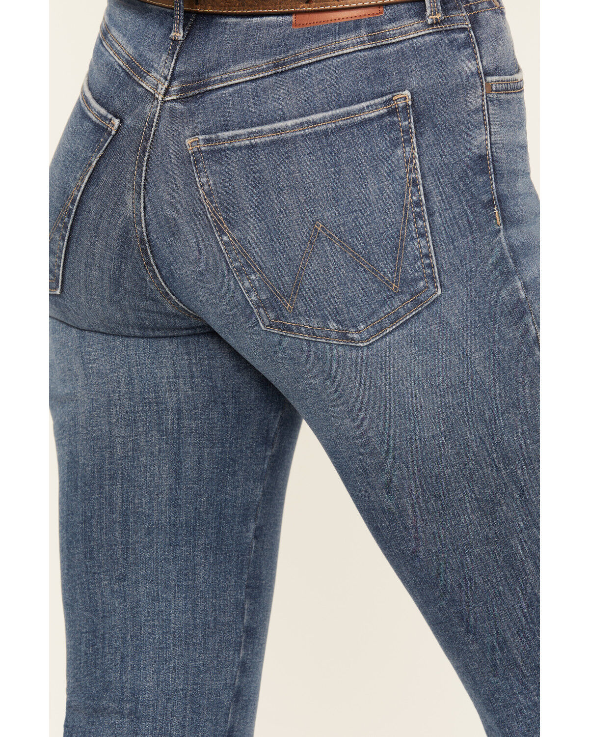 Image #4 - Wrangler Women's Lily Medium Wash High Rise Flare Stretch Denim Jeans, Medium Wash, hi-res