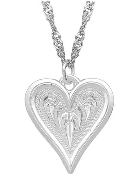 Montana Silversmiths Women's Just My Heart Necklace, Silver, hi-res