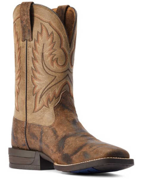 Ariat Men's Wilder Shock Shield Western Performance Boots - Broad Square Toe, Grey, hi-res