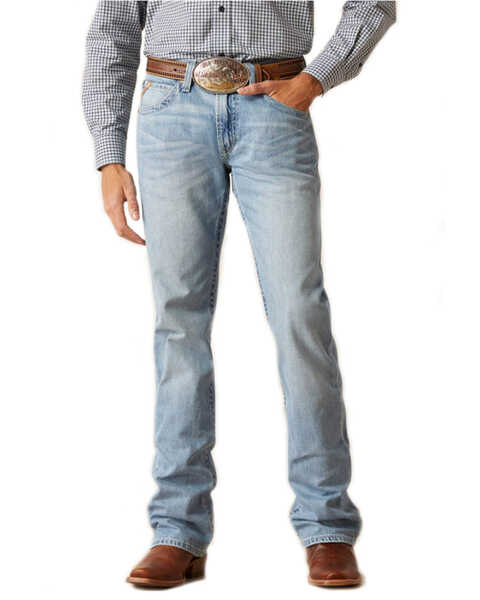 Image #3 - Ariat Men's M5 Cruz Noah Light Wash Straight Denim Jeans , Light Wash, hi-res