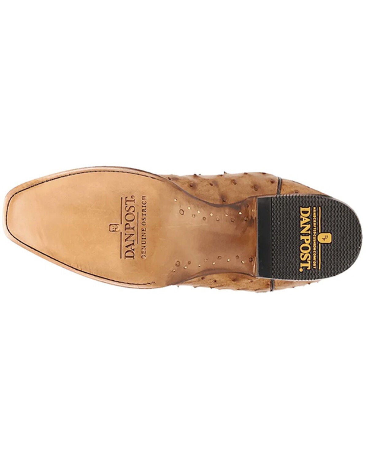 Image #5 - Dan Post Men's Marco Exotic Full-Quill Ostrich Western Boots - Square Toe, Brown, hi-res