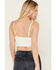 Shyanne Women's Mesh Embroidered Bandeau Tank Top, Cream, hi-res