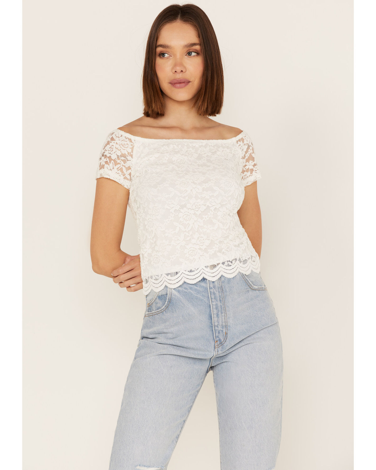 Hollister white off the shoulder top hotsell