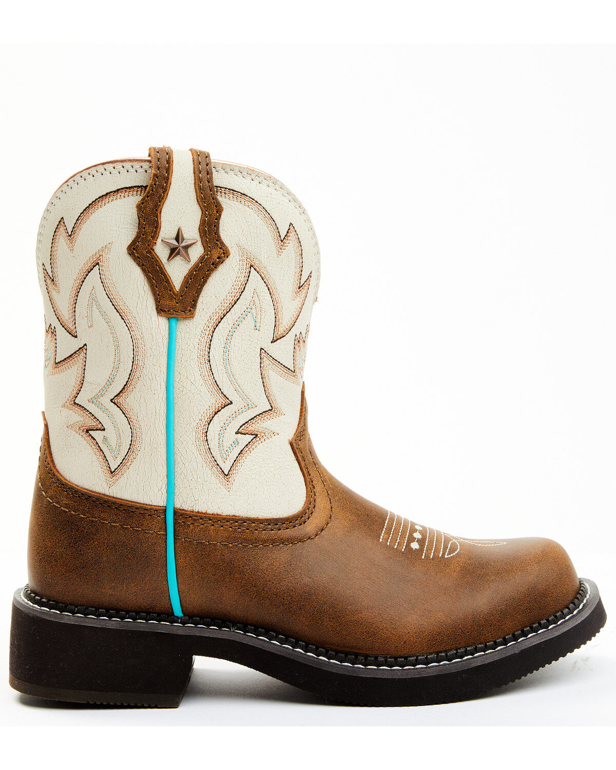 Image #2 - Shyanne Women's Fillies Cambria Western Boots - Round Toe, Brown, hi-res