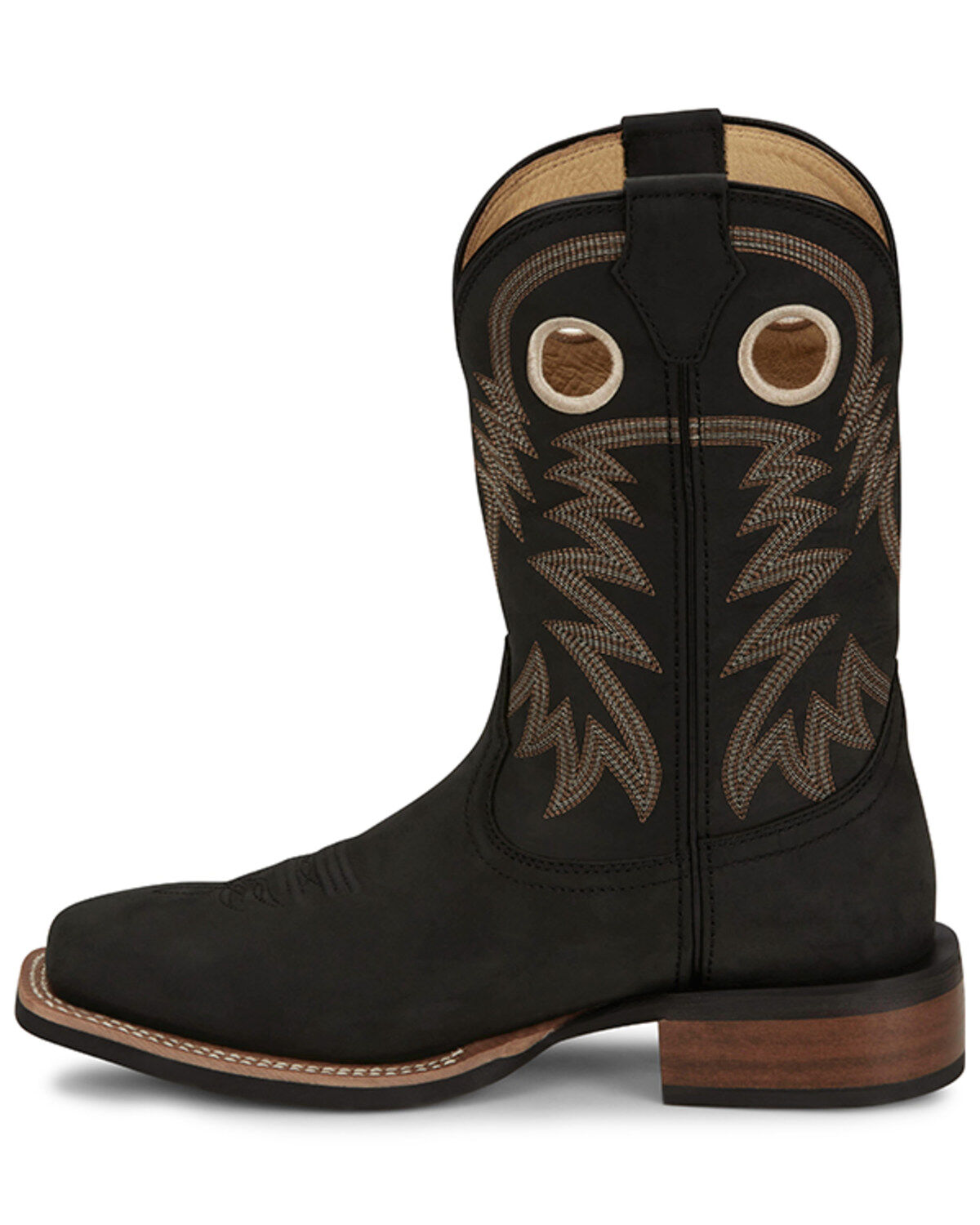 Image #3 - Justin Men's Shane Frontier Performance Western Boots - Broad Square Toe, Black, hi-res