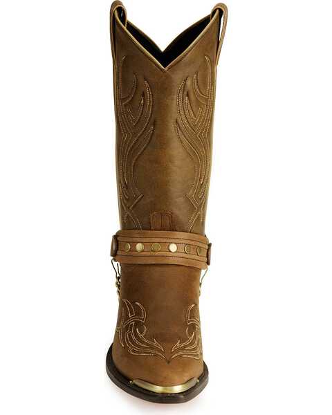 Image #4 - Sage Boots by Abilene Men's 12" Harness Boots, Brown, hi-res