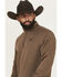Image #2 - Cinch Men's 1/4 Zip Pullover, Olive, hi-res
