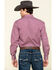 Image #2 - Stetson Men's Coffee Bean Geo Print Long Sleeve Western Shirt , Red, hi-res