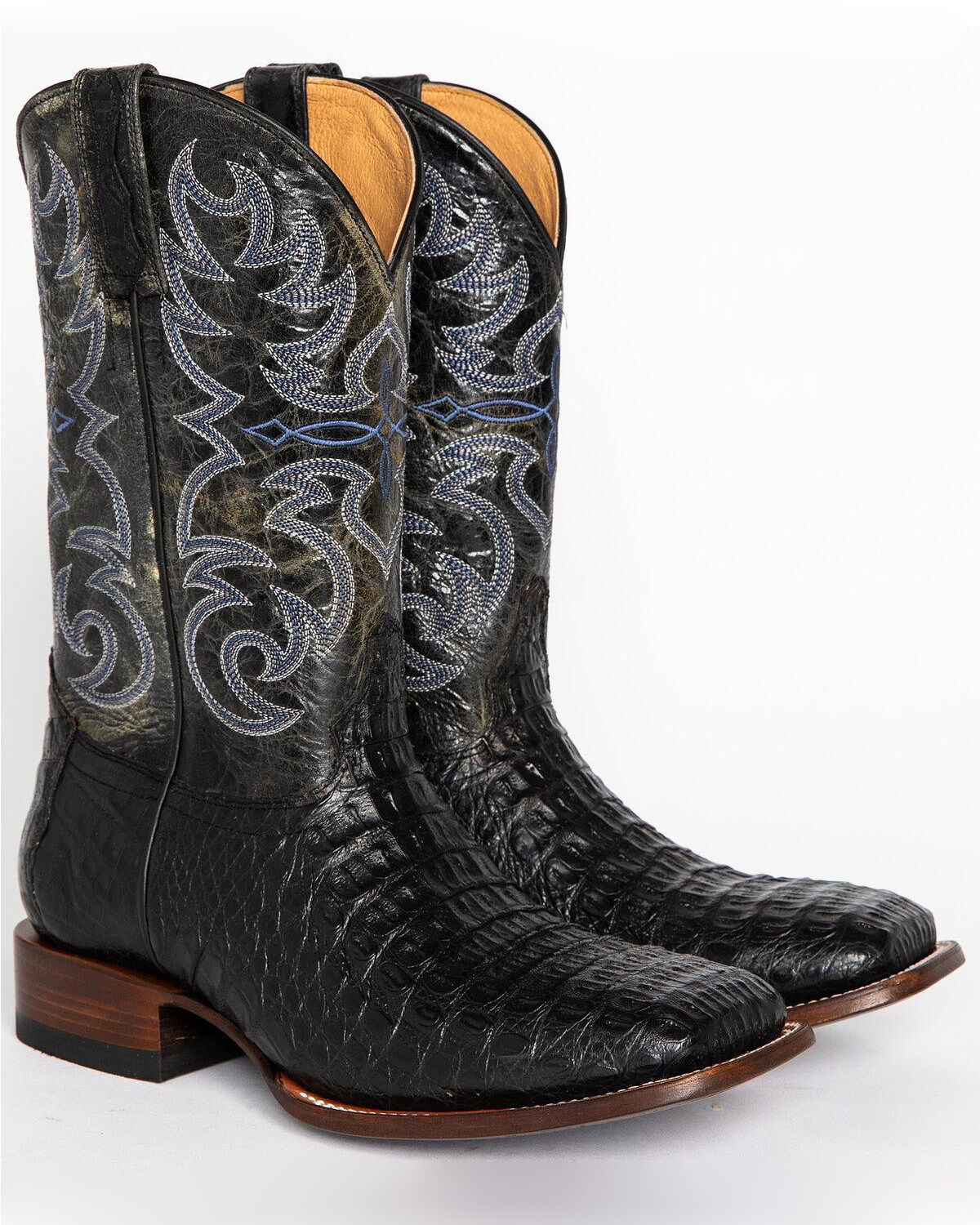 Image #2 - Cody James Men's Caiman Embroidered Exotic Boots - Broad Square Toe, , hi-res