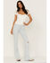 Image #1 - Idyllwind Women's High Risin' Sunglow Wash Distressed Knee Flare Jeans, Light Wash, hi-res