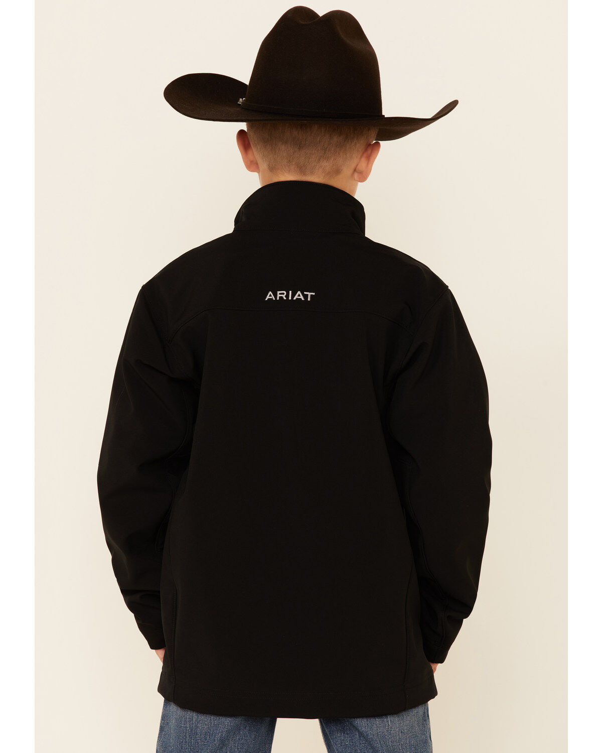 Image #4 - Ariat Boys' 2.0 Softshell Performance Stretch Jacket, Black, hi-res