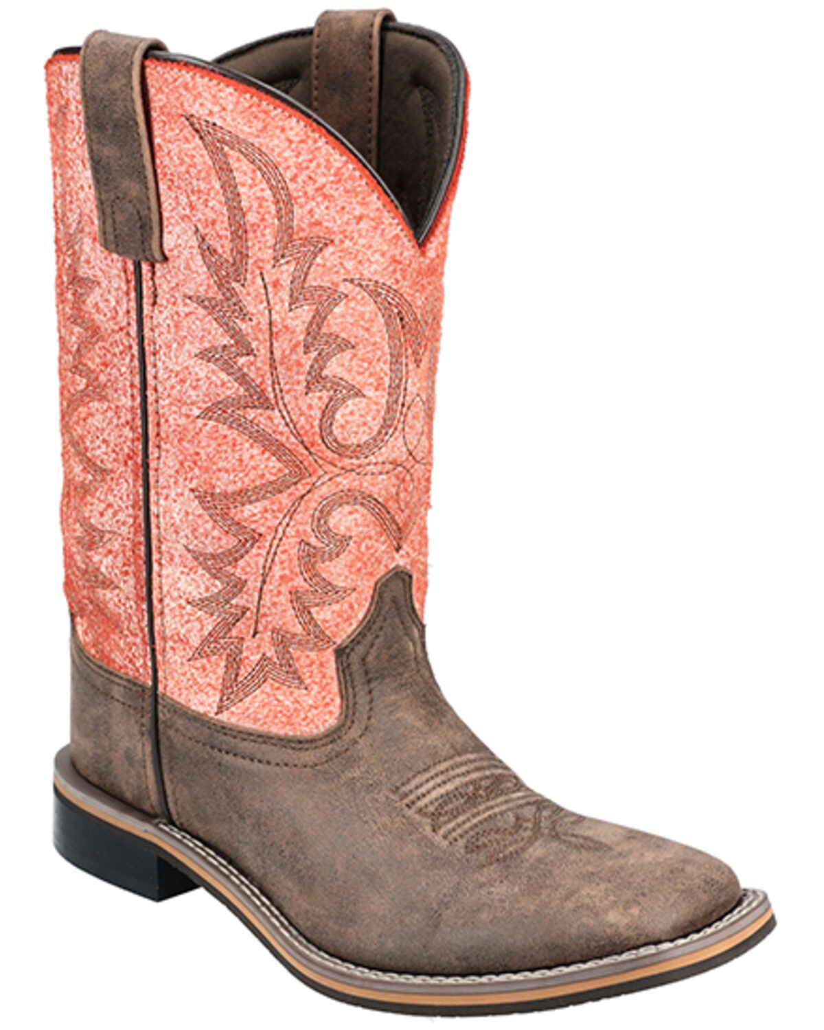 Image #1 - Smoky Mountain Women's Rustic Rider Western Boots - Broad Square Toe, Brown, hi-res