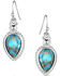 Image #1 - Montana Silversmiths Women's Expression of the West Turquoise Earrings, Silver, hi-res