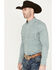 Image #2 - Cody James Men's Punker Paisley Print Long Sleeve Button-Down Western Shirt, Blue, hi-res