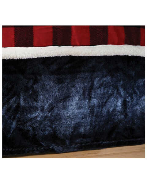 Image #1 -  Carstens Home Solid Black Plush Velvet Bed Skirt - King, Black, hi-res