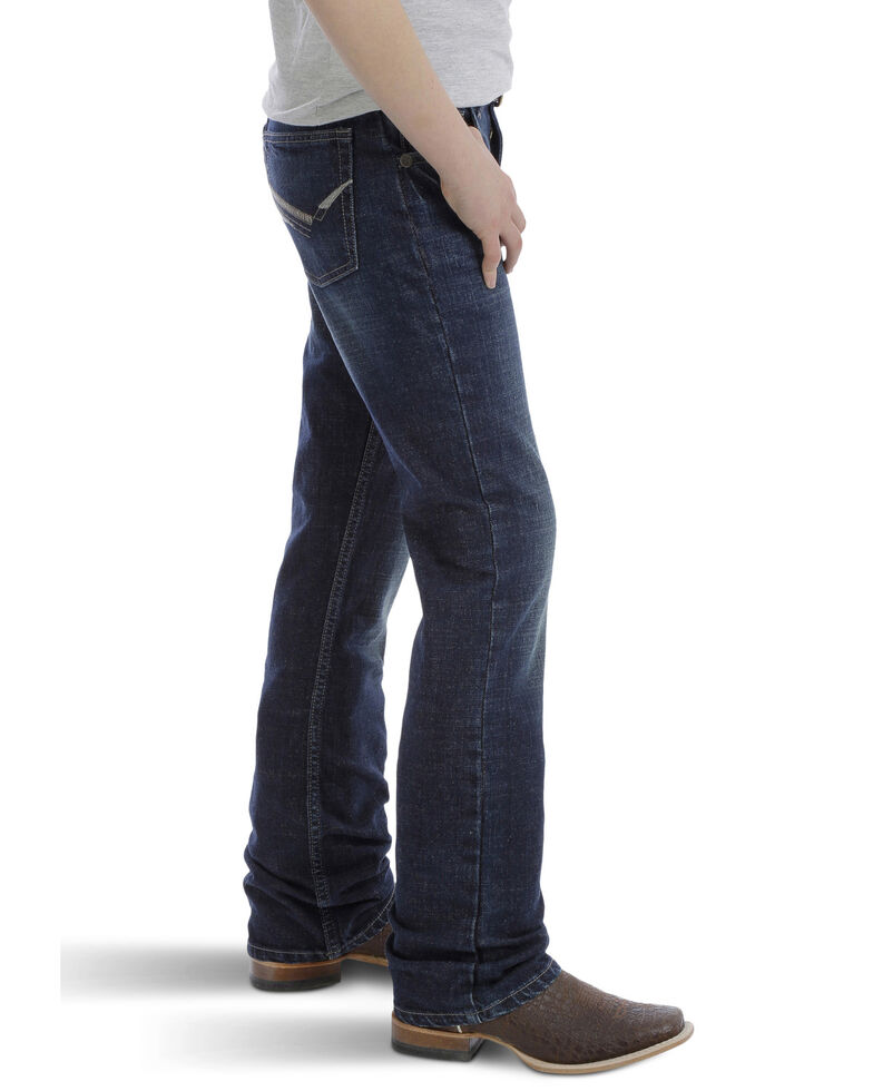 Wrangler 20x Boys No 42 Hampton Dark Vintage Bootcut Jeans Boot Barn Made to sit lower on the waist, this boot cut jean is built for versatility and function. wrangler 20x boys no 42 hampton dark vintage bootcut jeans
