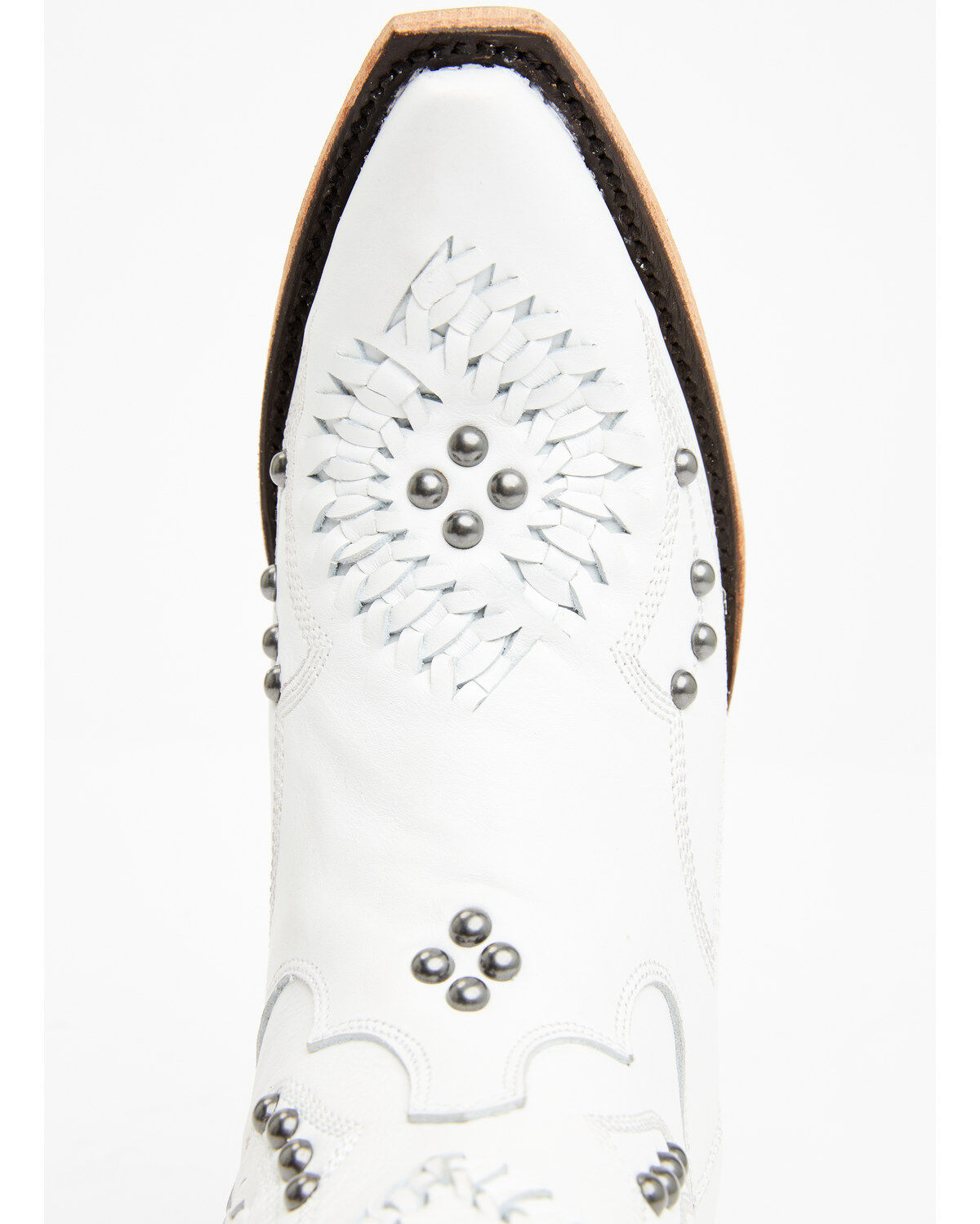 Image #6 - Lane Women's Cossette Western Booties - Snip Toe, White, hi-res