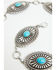 Image #4 - Ariat Women's Oval Turquoise Concho Chain Belt, Silver, hi-res
