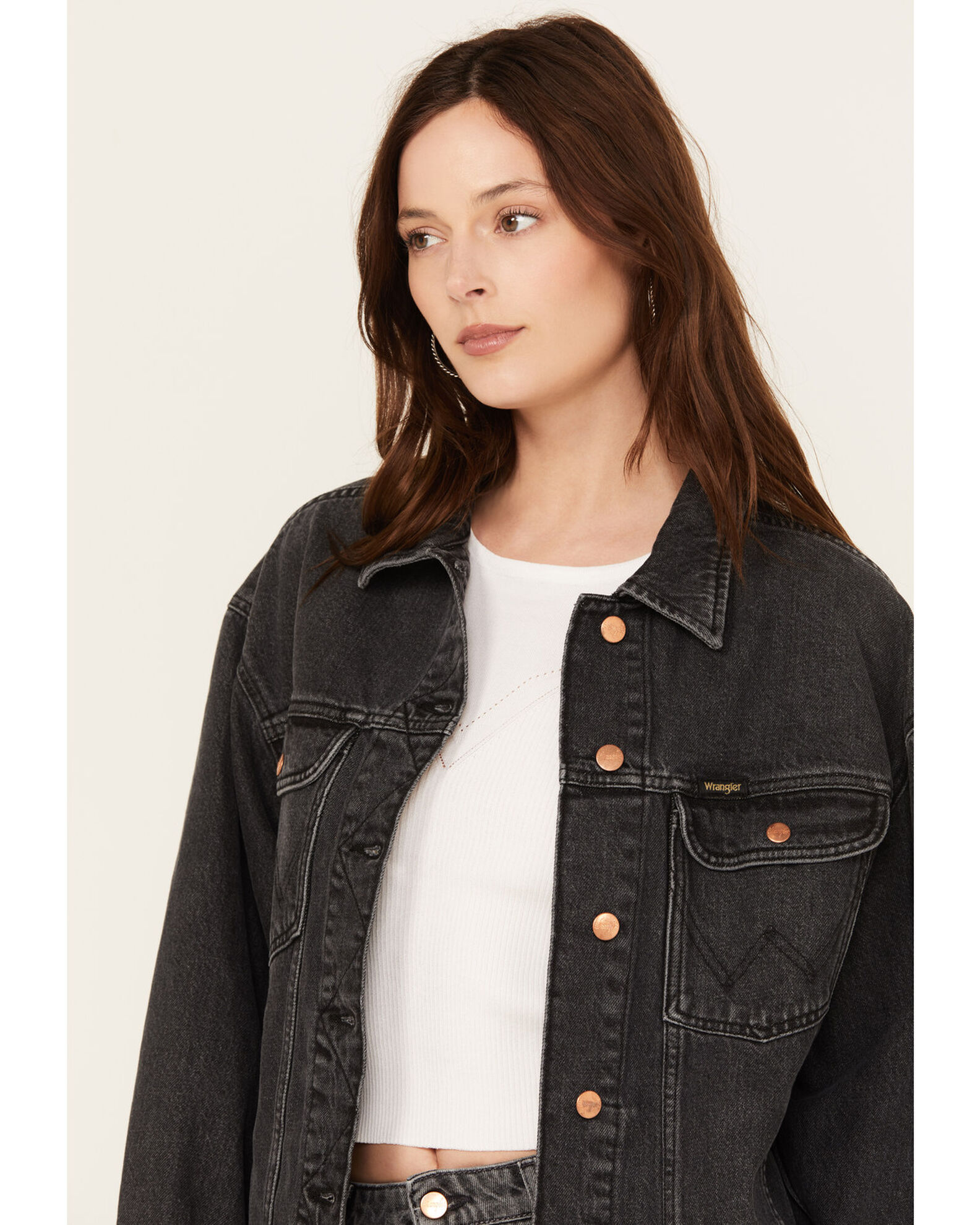 Wrangler denim trucker jacket discount