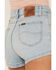 Image #4 - Lee Women's Vintage Modern High Rise Laundered Light Shorts, Light Blue, hi-res