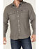 Brixton Men's Bowery Chamois Solid Long Sleeve Button-Down Western Shirt , Grey, hi-res