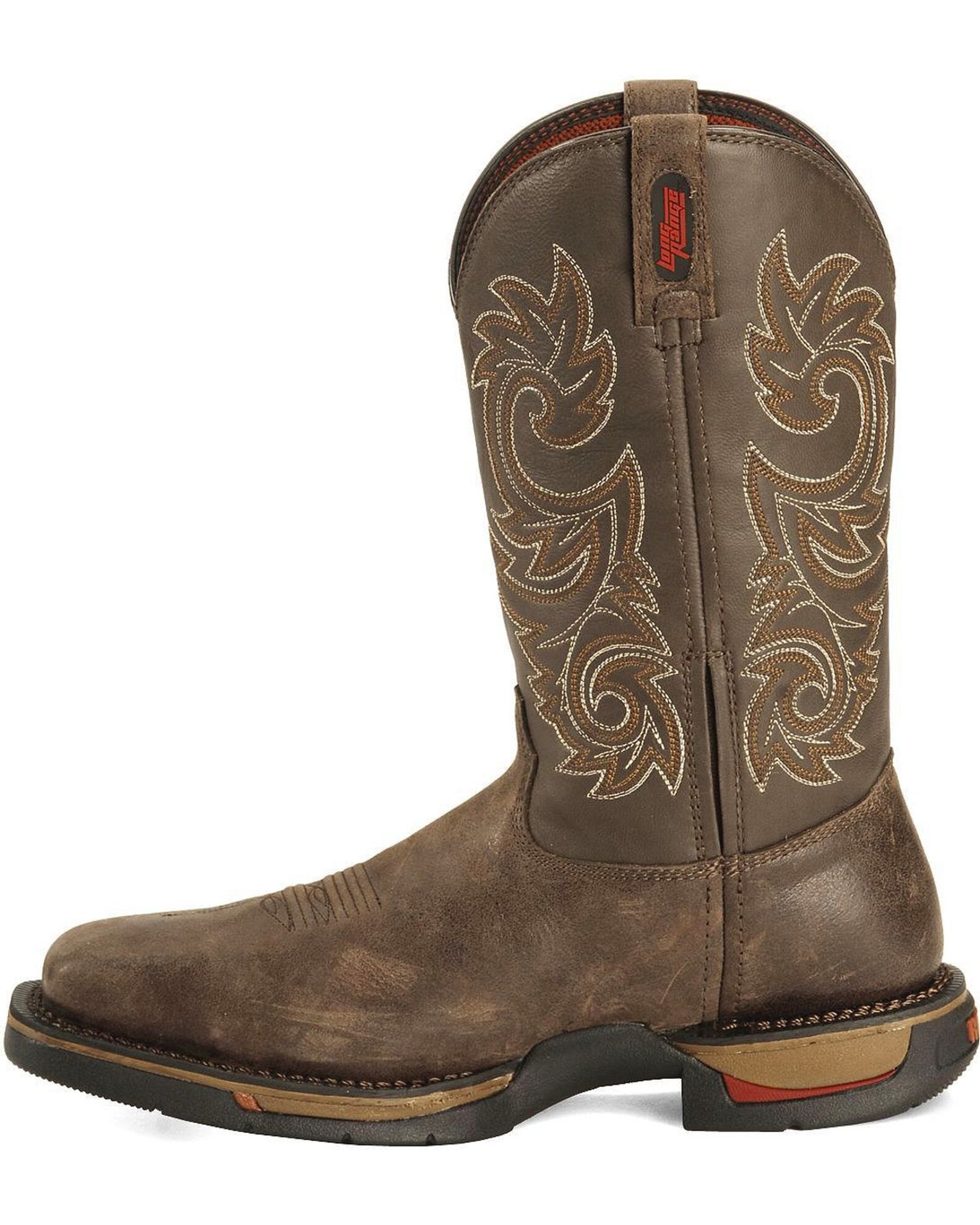 Image #3 - Rocky Men's Long Range Steel Toe Western Boots, Coffee, hi-res