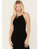 Spell Women's Sunray Knit Halter Dress, Black, hi-res
