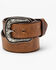Image #1 - Cody James Men's Crazy Horse Burnished Leather Belt, Brown, hi-res