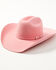 Image #1 - Serratelli Cattleman Wool Cowboy Hat, Pink, hi-res