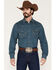 Image #1 - Wrangler Retro Men's Corduroy Solid Long Sleeve Snap Western Shirt - Tall, Indigo, hi-res