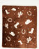 Image #2 - Boot Barn Cimarron Western Icon Fleece Blanket, Brown, hi-res