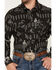 Image #3 - Rock & Roll Denim Panhandle Men's Vintage 46 Print Long Sleeve Snap Shirt, Black, hi-res