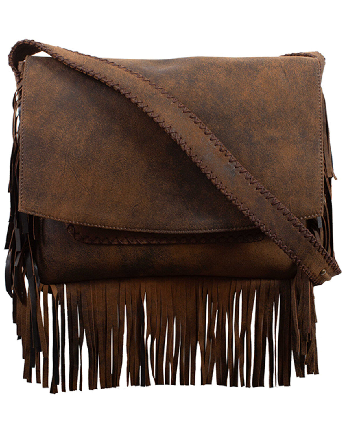 Image #1 - Scully Women's Studded Crossbody Bag, Brown, hi-res