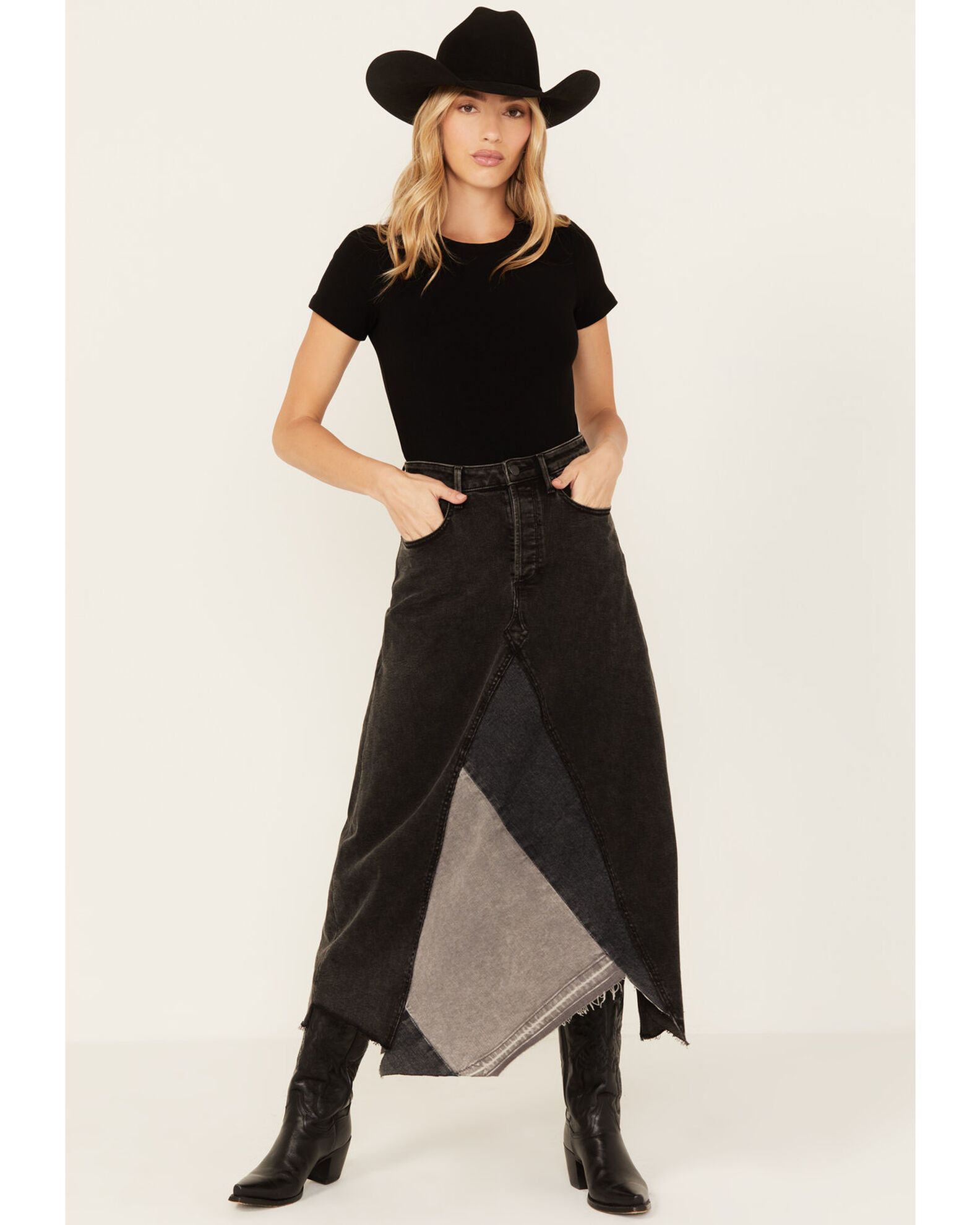 Denim Joanna of Mall Wash Women\'s Floral Clover Medium America® Skirt | Driftwood