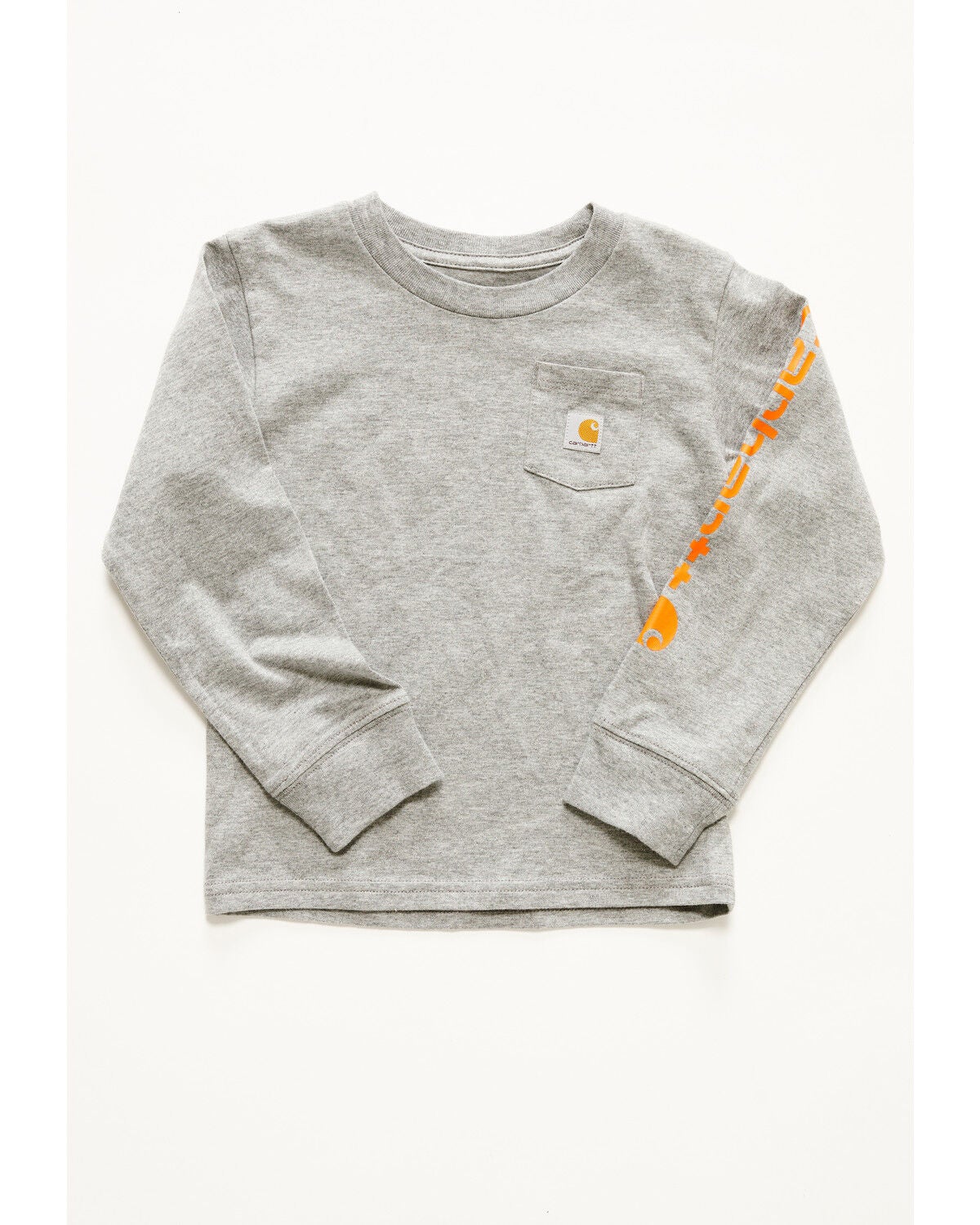 Carhartt Toddler Boys' Logo Long Sleeve Pocket T-Shirt, Charcoal, hi-res