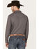 Gibson Men's Foundation Plaid Print Long Sleeve Snap Western Shirt, Grey, hi-res