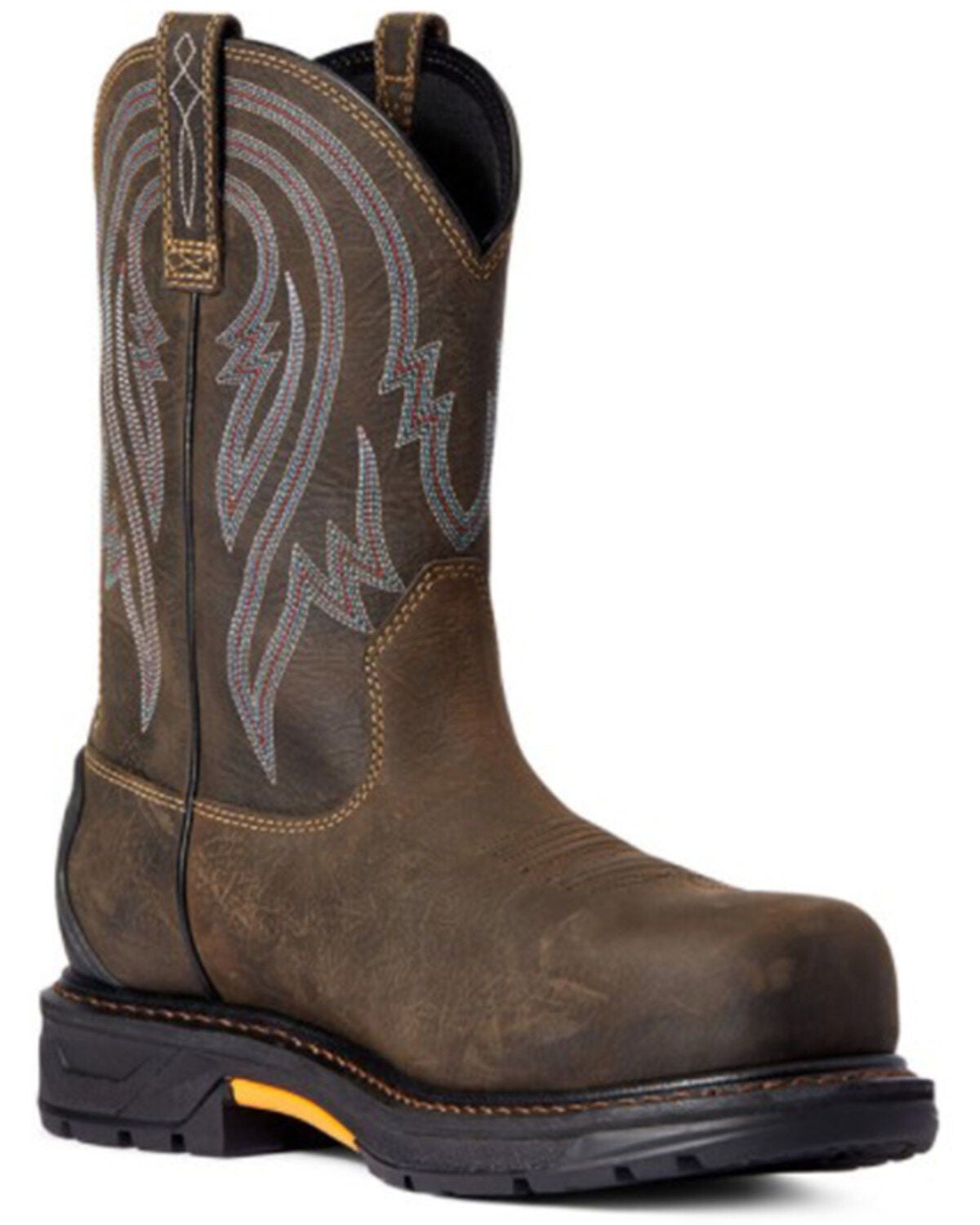 Ariat Men's WorkHog&reg; XT Waterproof Western Work Boots - Composite Toe, Dark Brown, hi-res