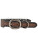 Image #4 - Myra Bag Daisy Hand Tooled Leather Dog Collar, Brown, hi-res