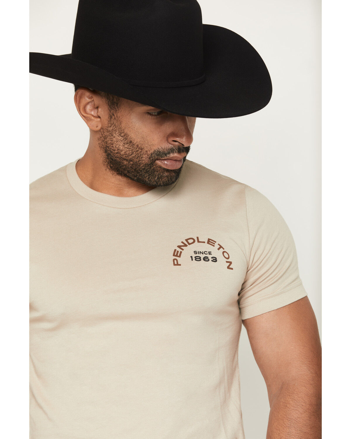 Image #3 - Pendleton Men's Rodeo Horseshoe Short Sleeve Graphic T-Shirt, Tan, hi-res