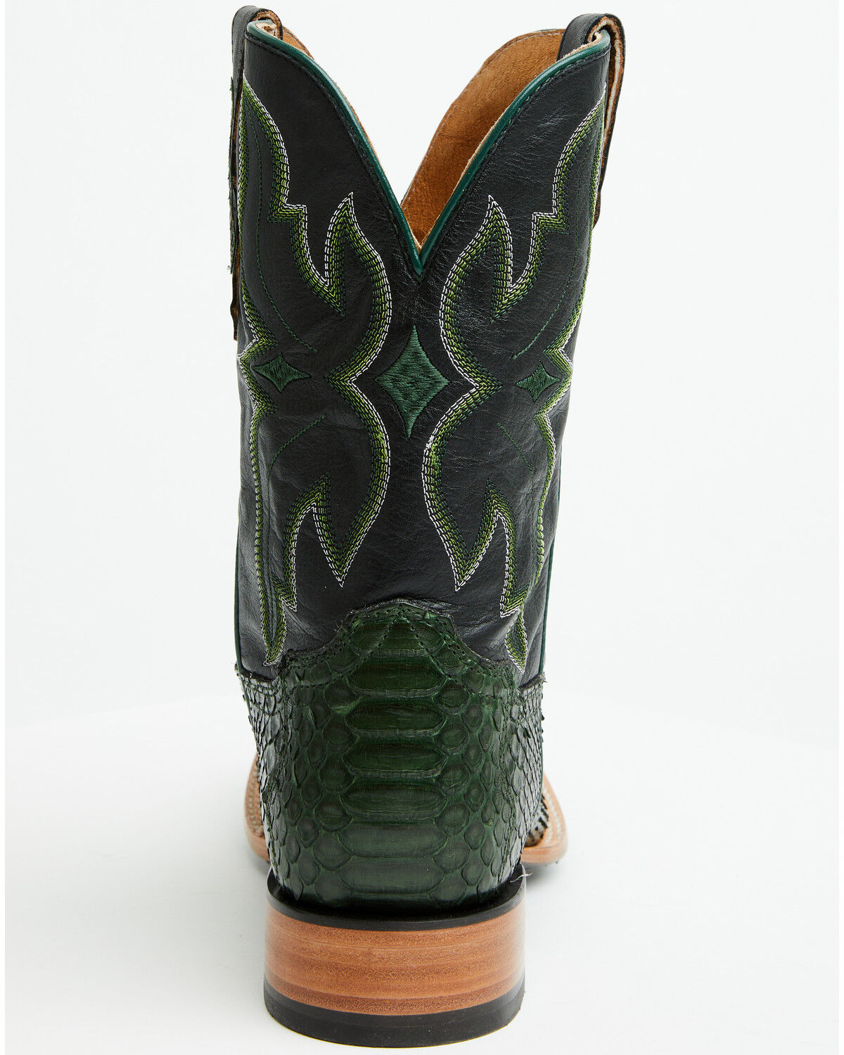 Image #5 - Cody James Men's Exotic Python Western Boots - Broad Square Toe, Green, hi-res