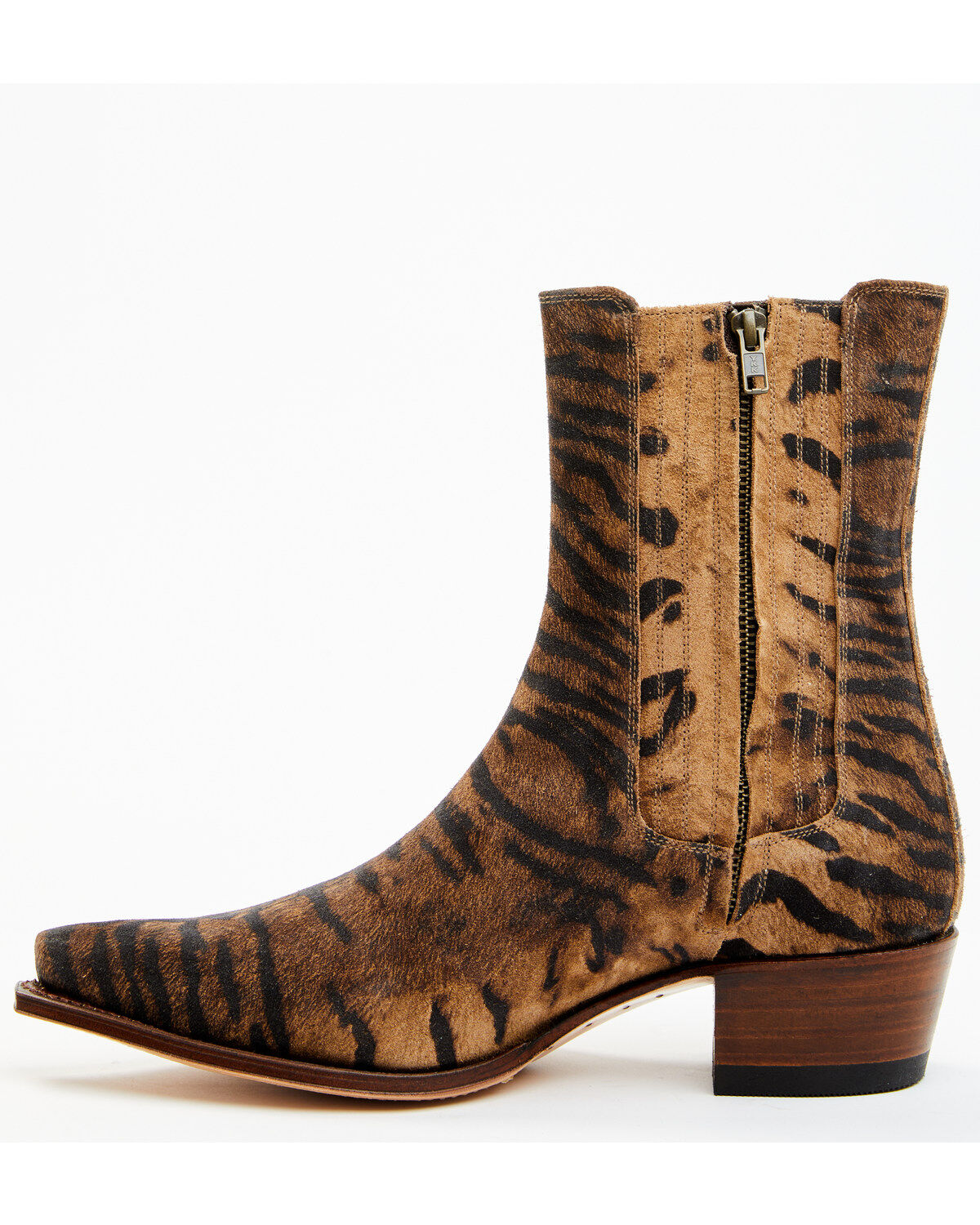Image #3 - Sendra Women's Tiger Print Western Booties - Snip Toe, , hi-res